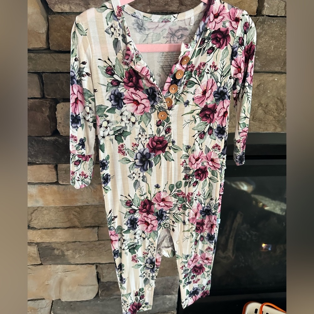 Melina Posh Peanut Ruffled Romper
